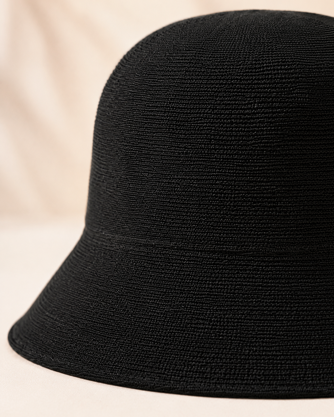 Noir Lyocell Blend Bucket Hat