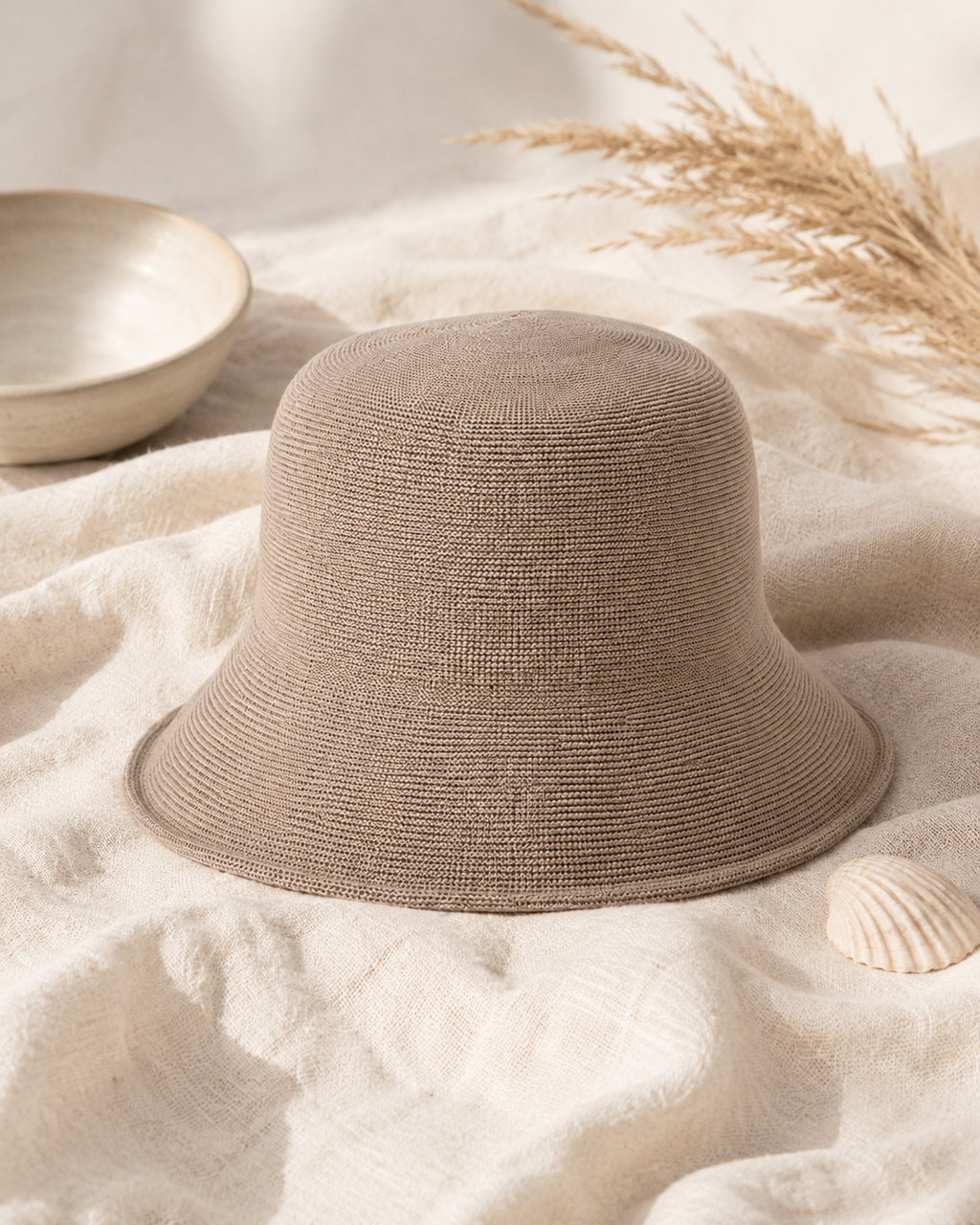 Taupe Soft Bucket Hat