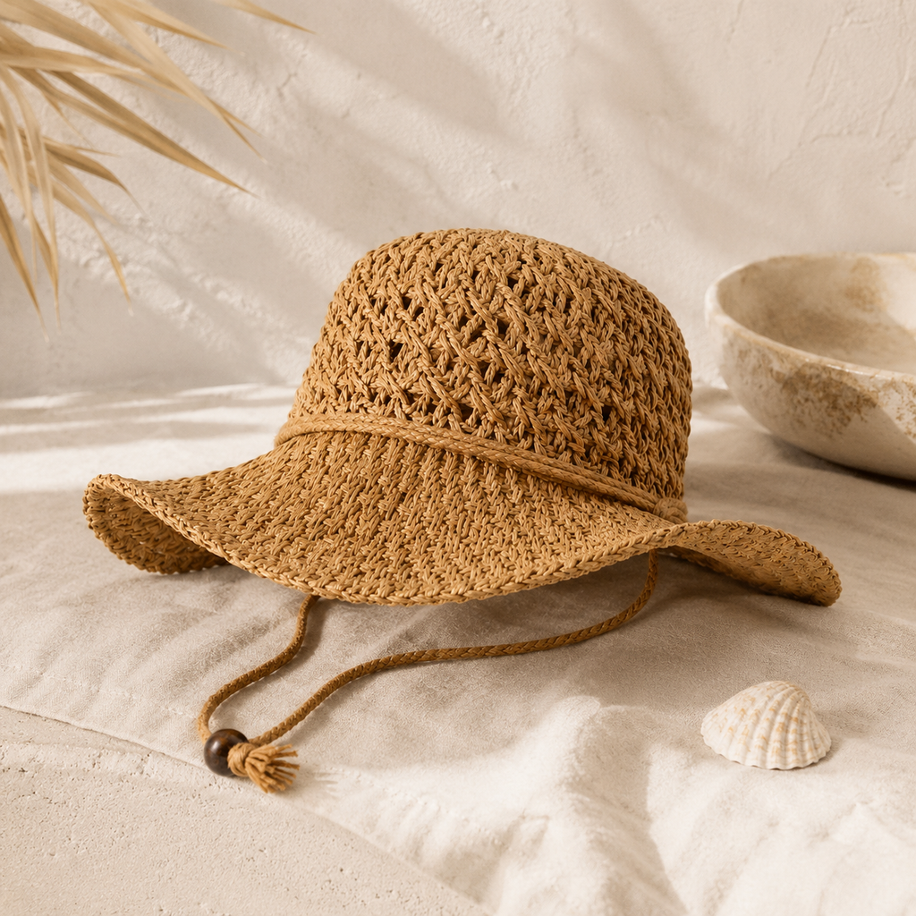 Luna Woven Sun Hat in Natural