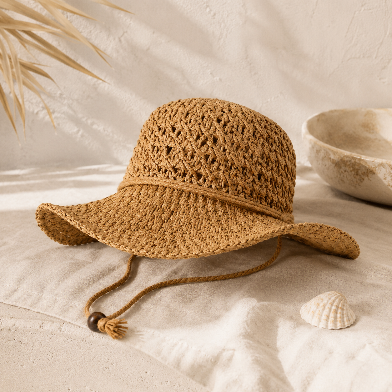 Luna Woven Sun Hat in Natural