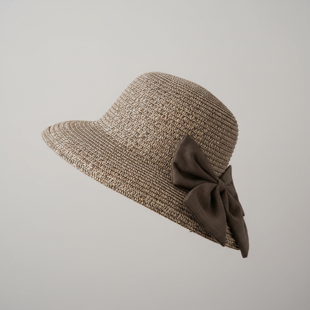 Celeste Woven Sun Hat - side silhouette view